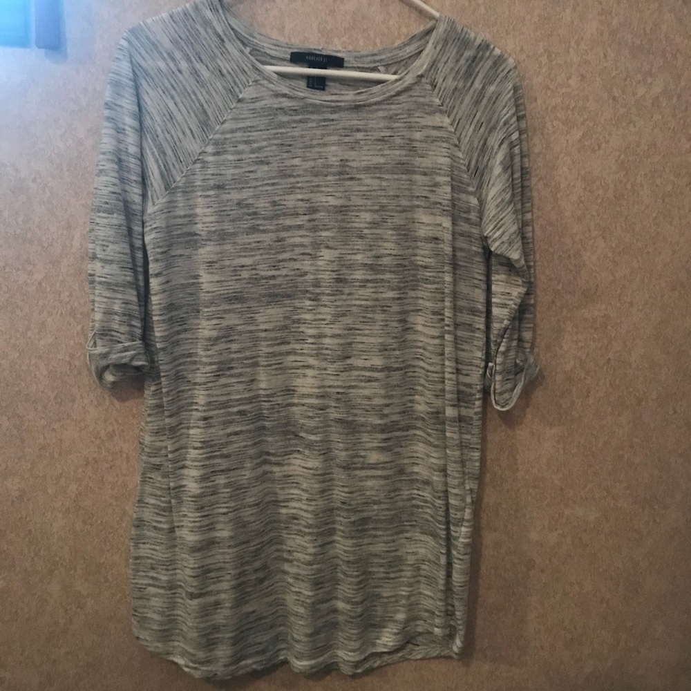 Half sleeve long shirt/dress